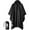 Black, variant on SaphiRose Hooded Rain Poncho for Adult with Pocket, Waterproof Lightweight Unisex Raincoat for Hiking Camping Emergency