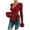 Wine, variant on DAFPZW Womens Bell Sleeve Peplum Sweaters Fashion Fall V-Neck Button Down Elegant Ruffle Hem Sexy Slim Knit Tops Clothes