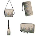 thumbnail image 4 of ZUXONGSY Daisy Flower Butterfly Print Large Crossbody Handbag with Leather Wallet for Women, Waterproof Bucket Bag Tote Purse Set for Shopping Working, 4 of 4