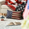 thumbnail image 2 of 4th of July Patriotic Independence Throw Pillow Cover, 12 x 20 Inch Memorial Day Stripes America Flag Stars Decor Cushion Case for Sofa Couch, 2 of 6