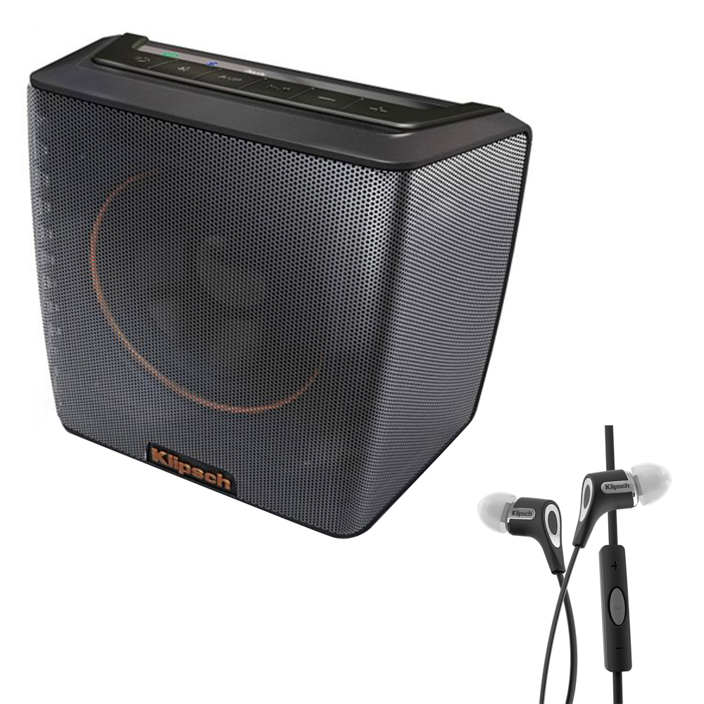 Klipsch Groove Portable Bluetooth Speaker Black Bundle