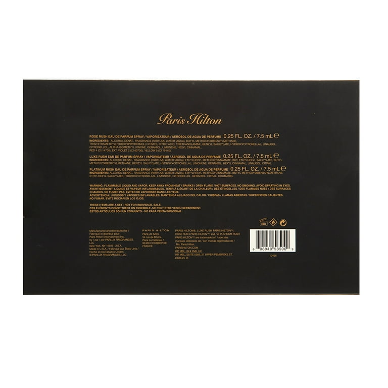 Paris Hilton Luxe Rush Coffret Perfume Gift Set for Women, 3