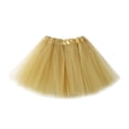 thumbnail image 2 of 3 Layers Tutu for Toddler Girls Tulle Ballet Dance Skirts Princess Fluffy Kids Dress up Birthday Party Yellow, 2 of 7