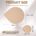 thumbnail image 2 of Uxcell Placemats Coasters Set of 4, PU Leather Dual Sided Drop-shape Table Mats Coasters, Washable Heat Resistant Waterproof Oil Proof Place Mats for Kitchen Table (Apricot), 2 of 7