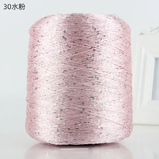 500G Summer Ice Silk Glitter Yarn Sequin Yarn Hand Crochet Thread Knitting Clothes Needlework