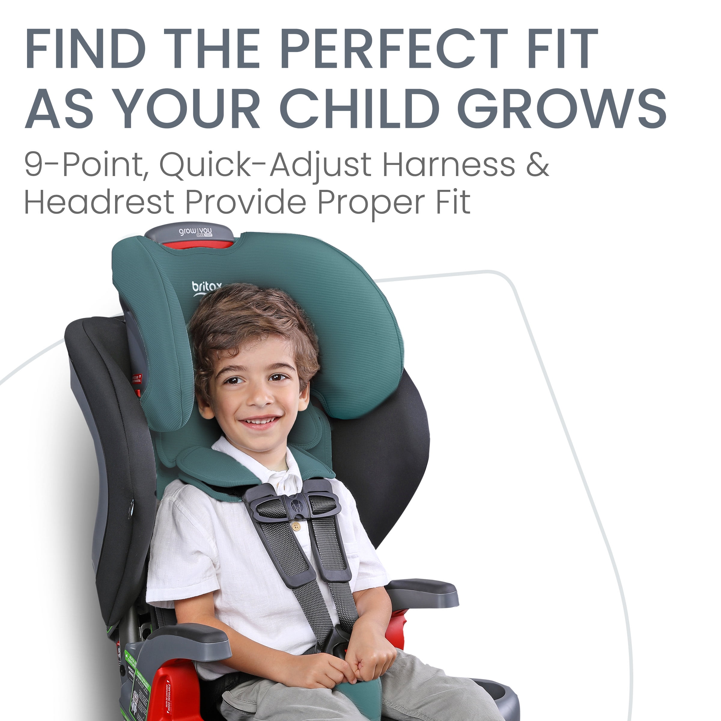Britax Grow With You ClickTight Harness-2-Booster Car Seat, 2-in-1 High Back Booster, Green Contour