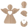 thumbnail image 6 of Esquirla Carved Wooden Angel Figurine, Angel Statue,Tabletop Ornament Home Decor Christian Religious Gift Wood Angel Decor Collectible Heart, 6 of 8