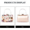 thumbnail image 5 of Women Elegance Floral Evening Clutch Purse Bags Flowers Beads Wedding Tote Bags Bride Shoulder Handbags, 5 of 7