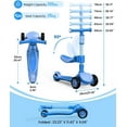 thumbnail image 6 of 2-in-1 Adjustable Kick Scooter for Kids 3-12 Years, LED Light- Wheels, Foldable Design, 5-Level Handlebar & Removable, 6 of 8
