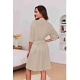 thumbnail image 6 of Ekouaer Short Robes for Women Lightweight Kimono Robes Knit Bathrobe Soft Sleepwear with Pockets, 6 of 6