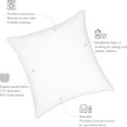 thumbnail image 6 of 24" x 24" Throw Pillow – White: 1 PCS Luxurious Premium Microbead Pillow With 85/15 Nylon/Spandex Fabric. Forever Fluffy, Outstanding Beauty & Support. Silky, Soft & Beyond Comfortable, 6 of 7