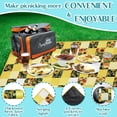 thumbnail image 5 of Sunflower Bee Picnic Blanket Waterproof Foldable Extra Large Picnic Mat Beach Blanket 60"x80" for Camping Beach Hiking Patio Party Outdoor Decor Gifts, 5 of 6