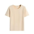 thumbnail image 3 of Mens Shirts Casual, Solid Color Versatile Short Sleeved Top For Men Loose And Comfortable Basic Style Short Sleeved Round Neck Top/shirt S, Beige, 3 of 7