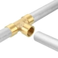 thumbnail image 6 of Uxcell Brass Tee Pipe Fitting, G1/2"(Female x Female x Male) 3 Way T-Connector 2pcs, 6 of 7