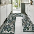 thumbnail image 7 of Aonewoe Farmhouse Kitchen Rugs Sets of 3, Washable Non Slip Kitchen Mats for Floor, Boho Floral Kitchen Rugs and Mats Set, Floor Rugs for Hallway Laundry Room Sink (Gray), 7 of 7
