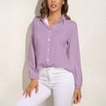 thumbnail image 3 of Lilac LAVENDER Long Sleeve Blouse Woman Streetwear Casual Shirts Summer Oversize Woman Streetwear Clothing Birthday Present, 3 of 7