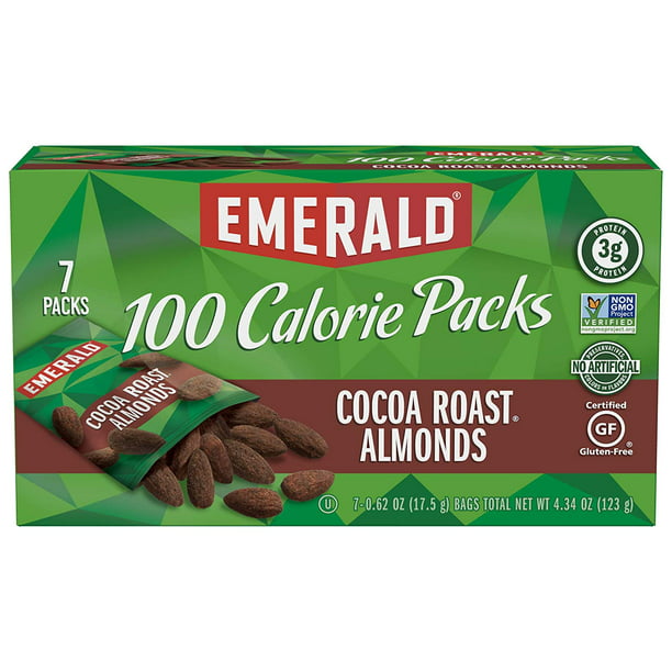 Emerald Nuts, Cocoa Roast Almonds 100 Calorie Packs, 7 ...