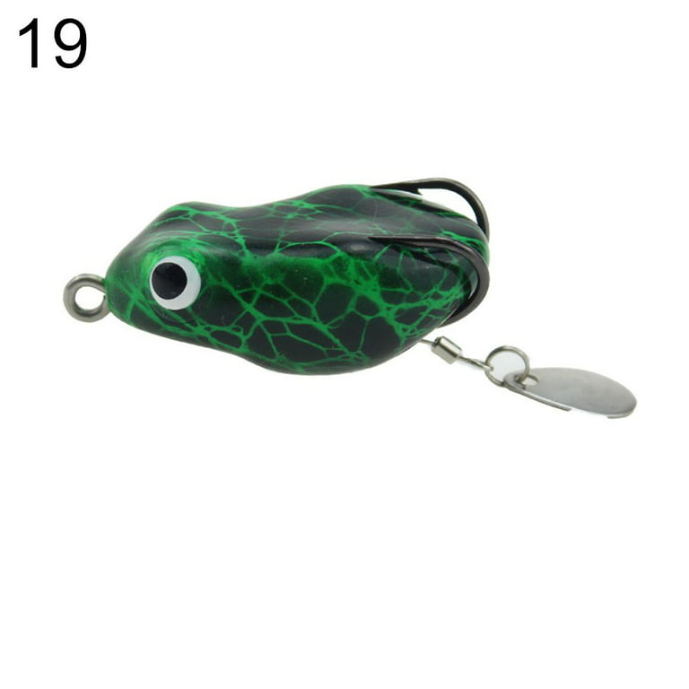 Artificial Colorful Soft Bass Lures Floating Double Hooks Swimbaits Fishing Lures Frog Lure Thunder Frog 19