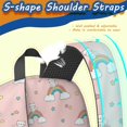 thumbnail image 5 of Unicorn and Rainbow Pink Pattern 17" Waterproof Oxford School Backpacks for Teens, S-Shape Padded Straps, for School, Travel, Hiking, Camping, 5 of 5