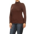 thumbnail image 4 of Women's Plus Size Long Sleeve Turtleneck Sweater Tops(Pack of 2), 4 of 5