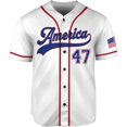 thumbnail image 2 of Custom Trump Jersey for Men Trump 2024 American Flag T-Shirt Trump 47 Adult Baseball Jersey Funny Pro Trump 2024 Patriotic (2XL), 2 of 7