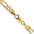 thumbnail image 3 of Avariah Diamonds Solid 14K Yellow Gold 6.5mm Flat Figaro with Lobster Lock Bracelet - 7", 3 of 8