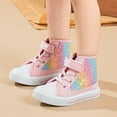 thumbnail image 6 of MEZZALL Kids Children Fashion Spring Autumn High Tops Trend Sequin Princess Shoes Girls Buckle Casual Board Shoes Breathable Baby Toddler Dailywear, 6 of 8