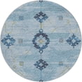 thumbnail image 2 of Addison Rugs Dream Shag Premium Machine Washable Transitional Open Field, Ornate Blue Round Rug, 8' x 8', 2 of 8