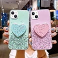 thumbnail image 4 of Compatible with iPhone 14 Bling Heart-Shaped Mirror Case Sparkle Makeup Glitter Luxury Protection Shockproof Cover for Women Girls Who Love Beauty, 4 of 9