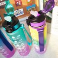 thumbnail image 4 of 1L large-capacity sports water cup, space cup, graduated color straw plastic cup, student children's water bottle, 4 of 6
