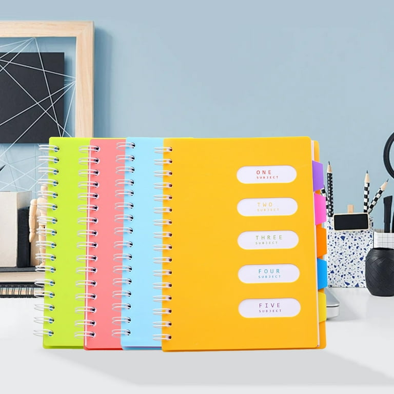 MOQIN 5 Subject Notebook 8.4 x 6.6 Large Spiral Notebook