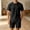 Black, variant on Cruise Outfits for Men T Shirts for Man and Mens Casual Pants Solid Color Short Sleeve Crew Neck Summer Regular Fit Oversized Jogging Tracksuit Men S-XXL