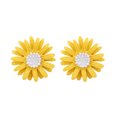 thumbnail image 2 of onlyliua Oferta Por Tiempo Limitado Pendients Exagerados de Atmosfera Pendientes de Pera de Flor Blanca Fresca Pequeña de Temperamento Pequeño, 2 of 4