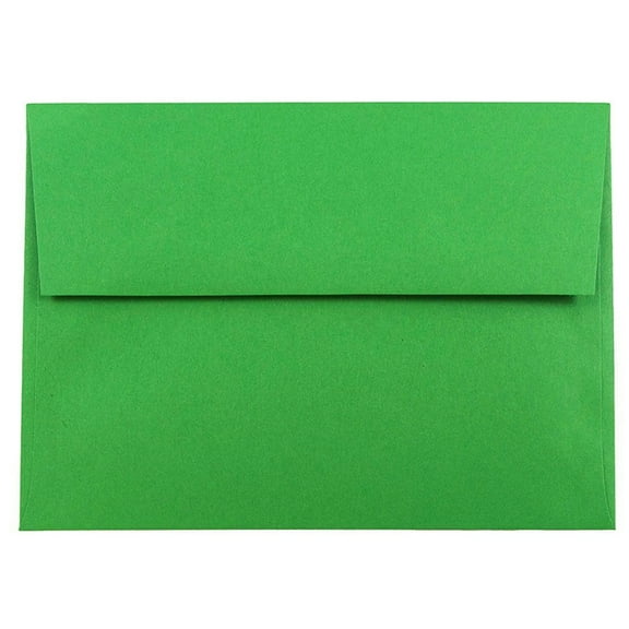 JAM Paper A7 Envelopes, 5 1/4 x 7 1/4, Green, 250/Pack