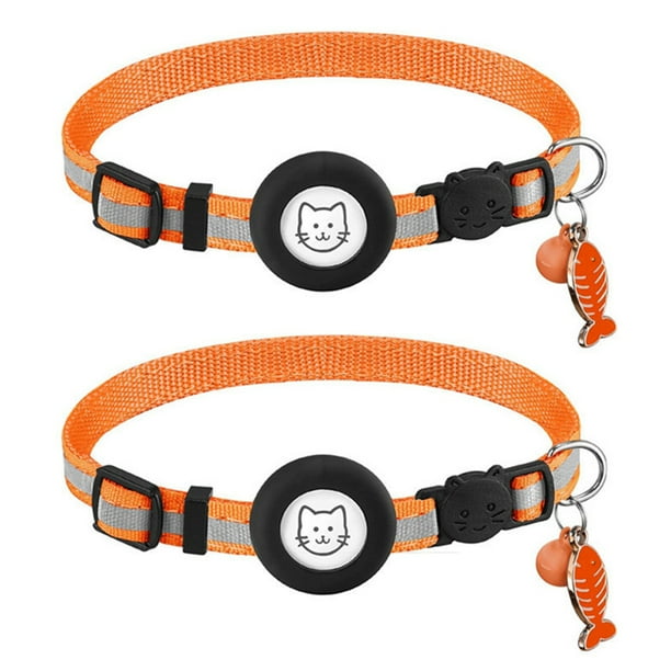 Collar para gato, con cascabel y carcasa impermeable de silicona, para la hebilla del cinturón de seguridad desmontable del gato