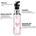 thumbnail image 3 of Yayeee 20oz Insulated Water Bottle Double Wall Stainless Steel with Flip Straw Lid, Geometric Love, 3 of 7