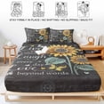 thumbnail image 5 of Cal.King Size Fitted Sheet Set - Retro Sunflower 3 Piece Bedding Sets 16" Deep Pocket Fitted Sheet with 2 Pillowcases, Spring Summer Farmhouse Floral Butterfly Brushed Microfiber Luxury Bed Sheets, 5 of 9