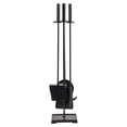 thumbnail image 4 of Modern Ember Harper 27.75" H 4-Piece Fireplace Tool Set - Black, 4 of 8