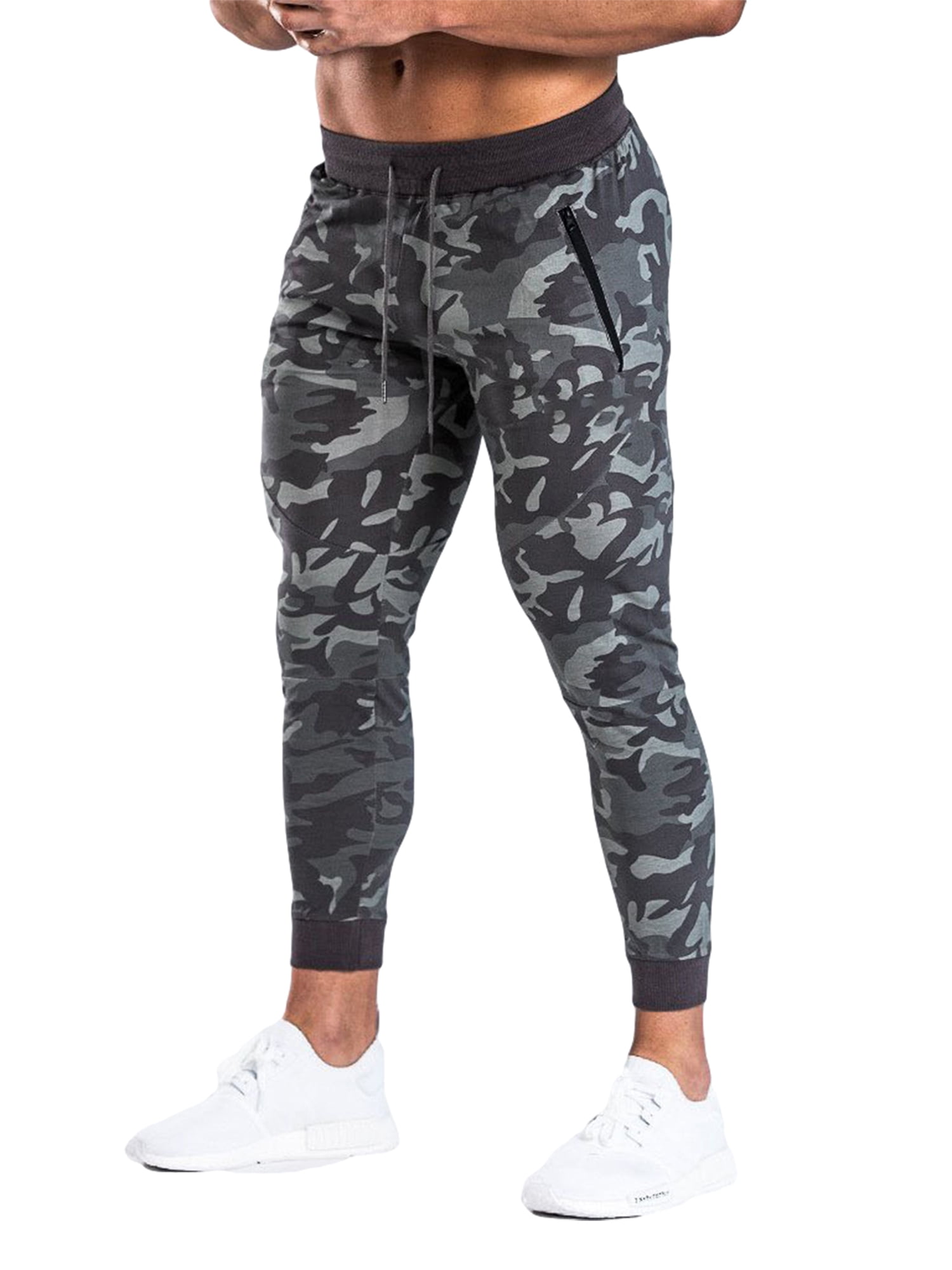 Men Camouflage Jogging Pants Drawstring 