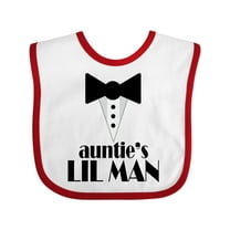 Inktastic Auntie's Lil Man Boys Baby Bib