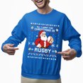 thumbnail image 2 of Christmas Sweatshirt, All I Want for Christmas is Rugby Ugly Holiday Sweatshirt, Festive Santa Rugby Fan Jumper, Christmas Gameday Apparel for Men & Women, Unique Xmas Gift, 2 of 5