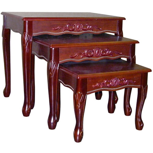 Nesting Tables Cherry Finish, Set of 3