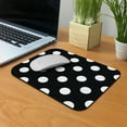 thumbnail image 5 of WIRESTER 8.66x7.08 in Rectangle Mouse Pad with Non-Slip Rubber Base for Computers, Laptop, Office & Home - Black White Polka Dots, 5 of 5
