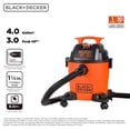 thumbnail image 2 of Aspirador de taller BLACK+DECKER BDXV18301P-4A, 15 L, húmedo y seco, 3 HP, 2 of 7
