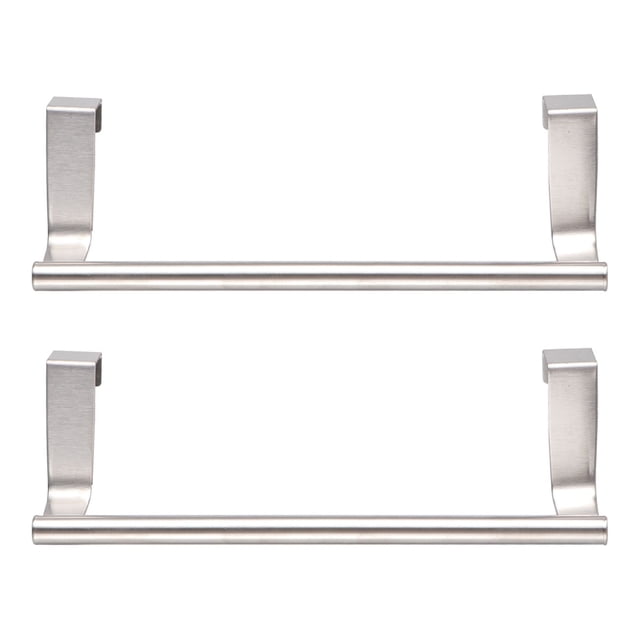 GOOHOCHY 2Pcs 23CM Toalleros de acero inoxidable Soportes de toallas creativos multifuncionales Organizador Soporte de almacenamiento para baño Cocina