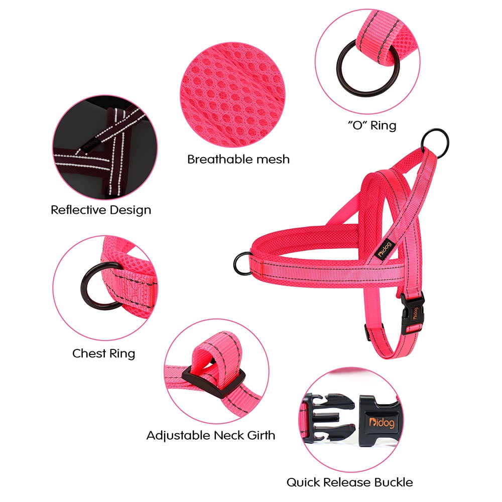 Pet Artist No Pull Dog Pet Dog Harness Reflective Nylon Mesh Padded with Handle Front Leading