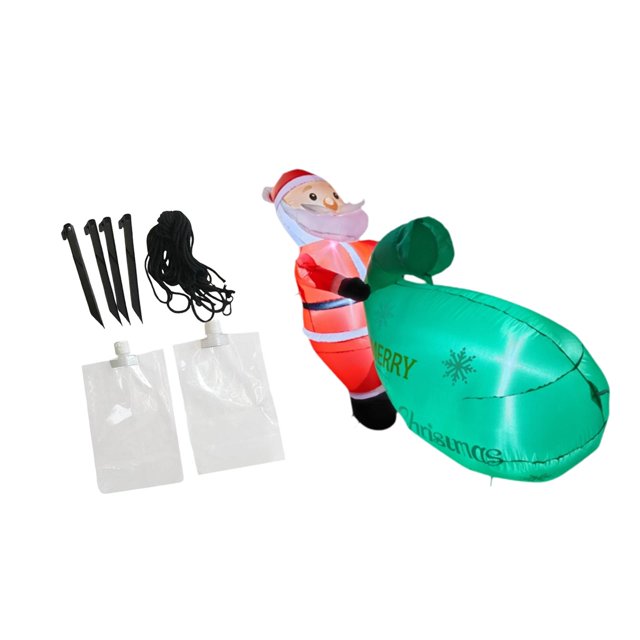 Adorno navideño inflable de Papá para exteriores, adorable figura de Papá con luces LED incorporadas para interiores, patios, festivales,