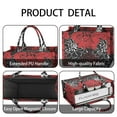 thumbnail image 4 of Large Capacity Tote Bag,Red and Black Pioneer Flower Pattern Handbag Fashion Luxury Tote Bag,15.7"x13"x 5.1" Inches,Laptop Compatible, 4 of 6