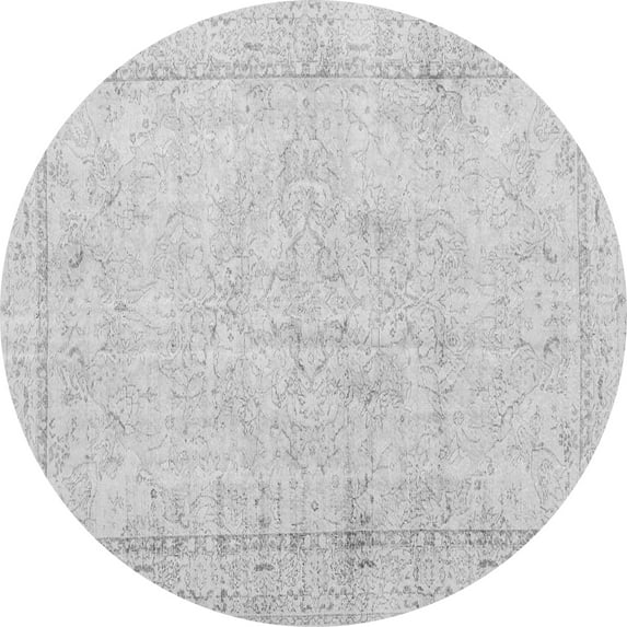 Ahgly Company Indoor Round Persian Gray Traditional Area Rugs, 8' Round