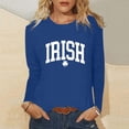 thumbnail image 2 of Kcolen Funny St. Patrick's Day Shirts for Women Funny Shamrock Womens Funny St Patricks Day T Shirts Pullover Funny Long Sleeve Tops Womens Women Summer Clothes,Green, 2 of 5